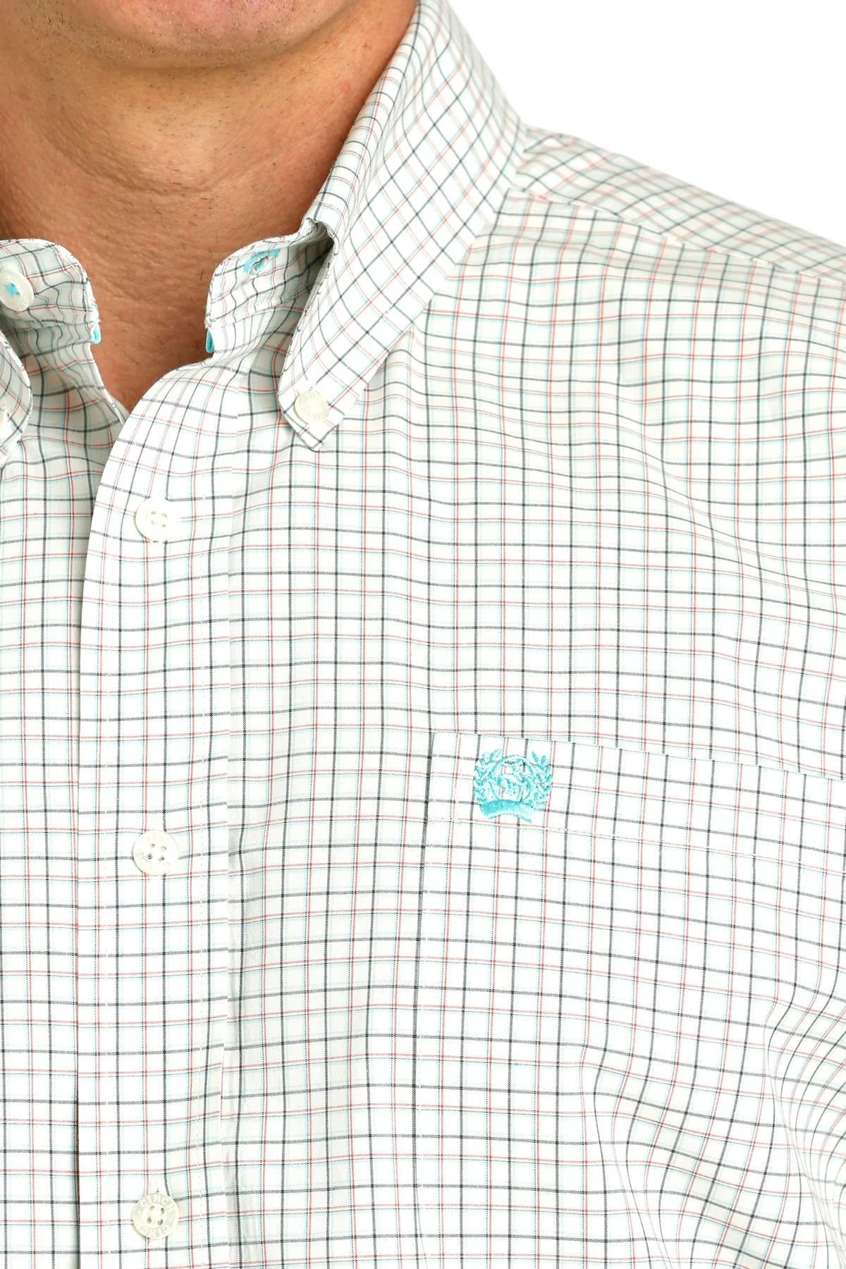 MENS CINCH CREAM PLAID L/S