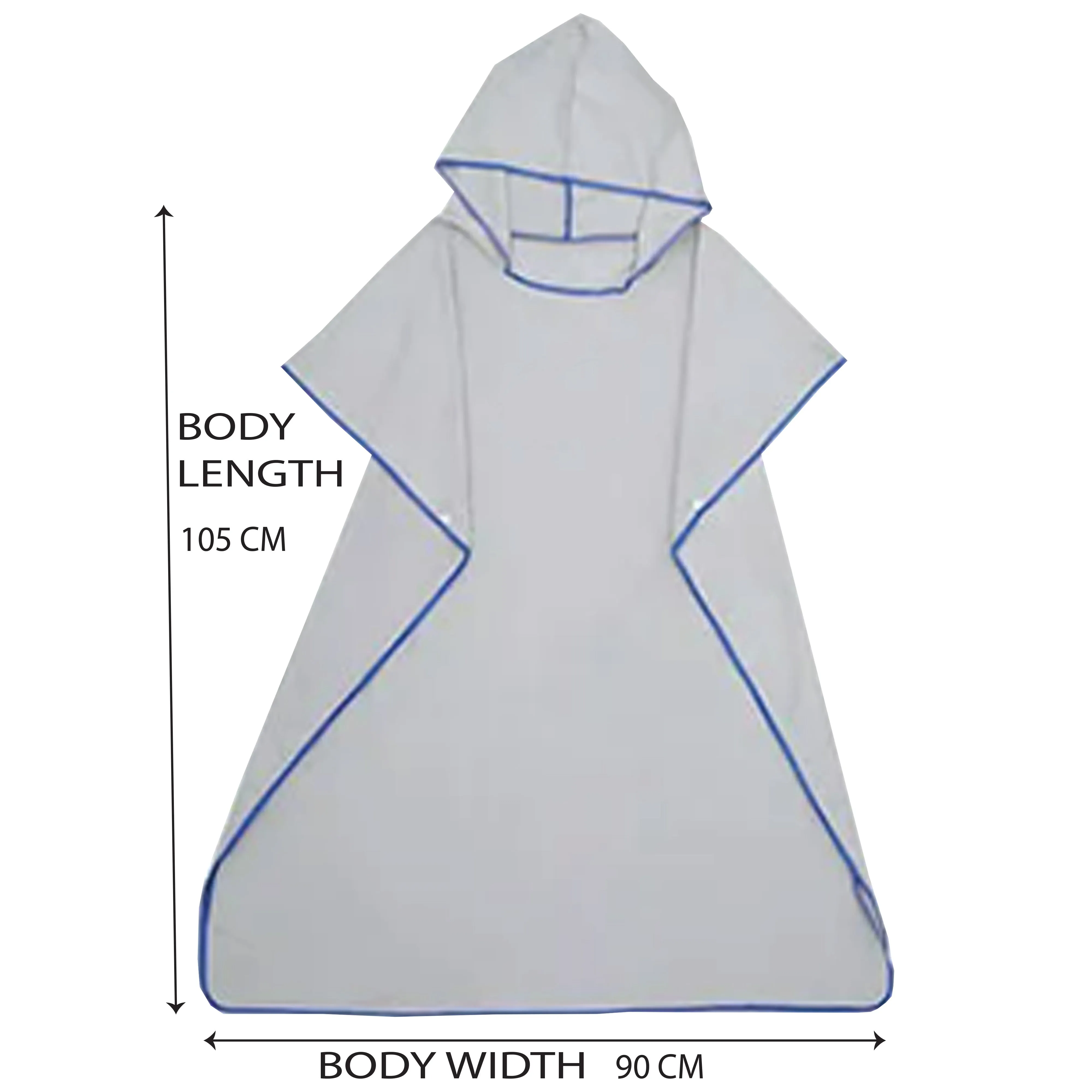 Microfibre Changing Robe / Poncho - Grey