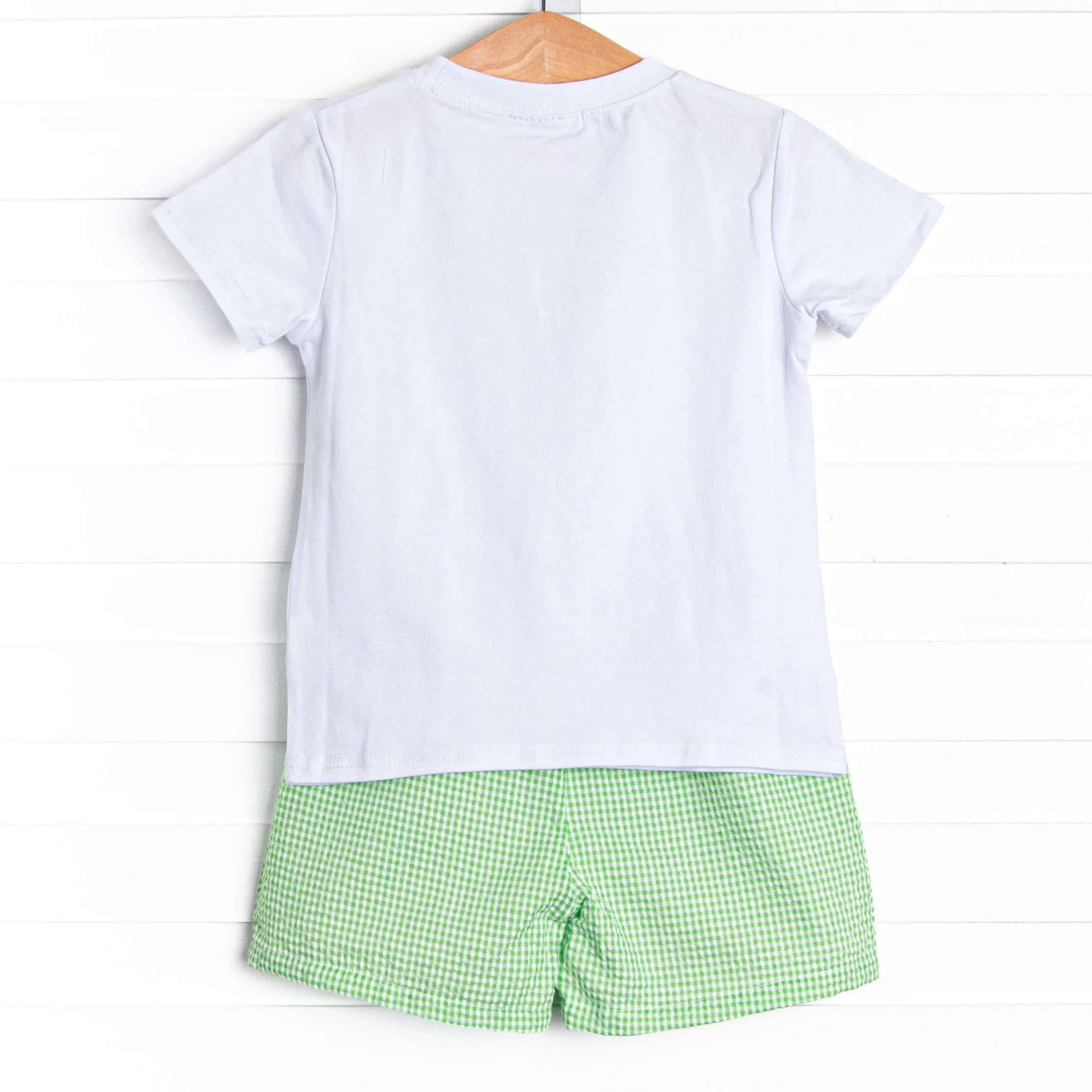 Summer in the Sand Applique Short Set, Green